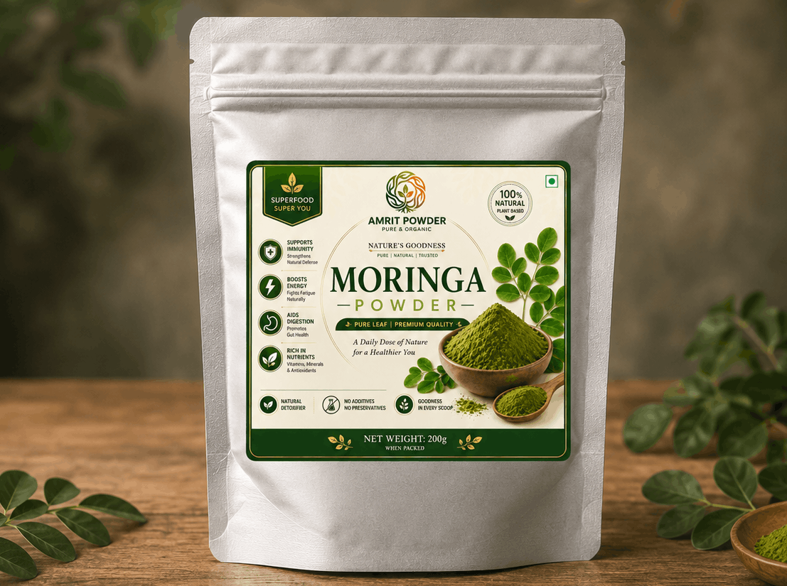 Moringa leaf powder Front